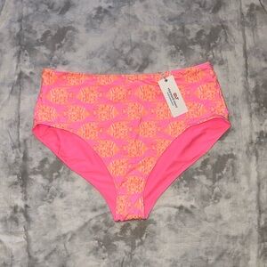 NWT Vineyard Vines Performance Tang Fish High-Waist Bikini Bottom